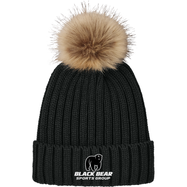 BBSG Faux Fur Pom Beanie