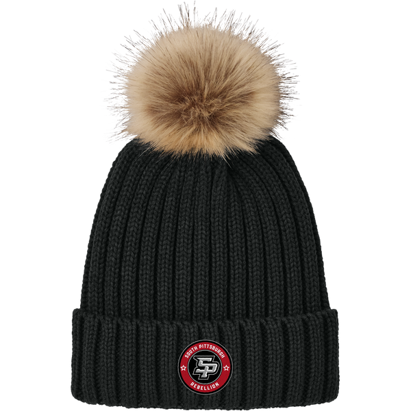 South Pittsburgh Rebellion Faux Fur Pom Beanie