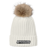 Allegheny Badgers Faux Fur Pom Beanie