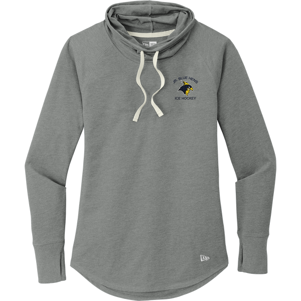 Delaware Jr. Blue Hens New Era Ladies Sueded Cotton Blend Cowl Tee