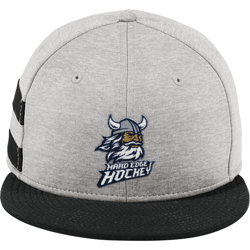 Hard Edge Hockey New Era Shadow Heather Striped Flat Bill Snapback Cap