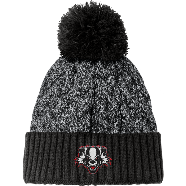 Scary Badgers New Era Marled Knit Pom Beanie