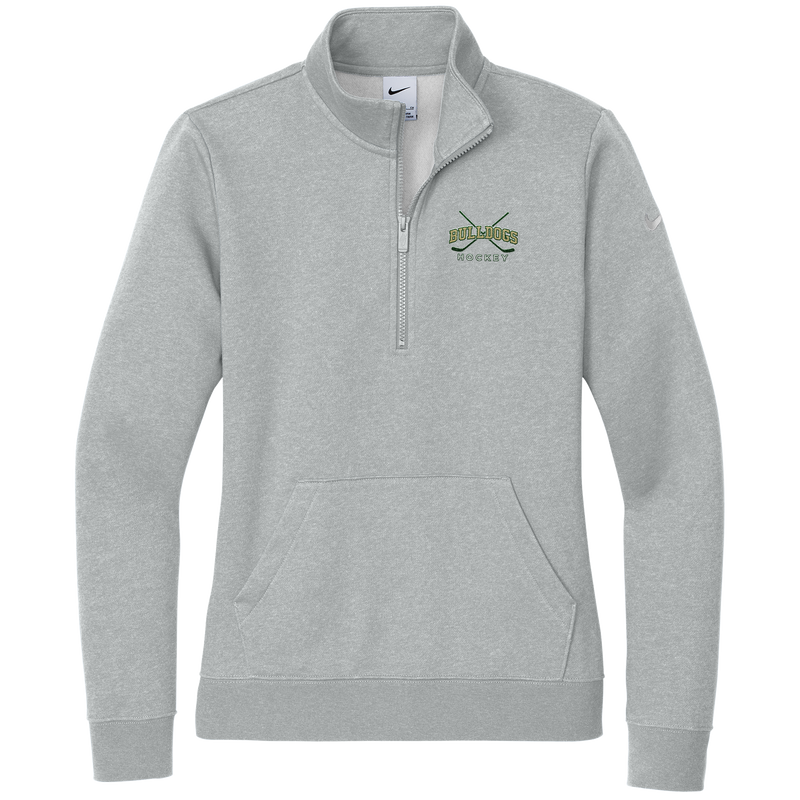 HVM Bulldogs Nike Women's Club Fleece Sleeve Swoosh 1/2-Zip